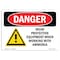 Signmission OSHA Danger, Wear Protective Equipment W/ Ammonia, 5in X 3.5in Decal, 5" W, 3.5" H, Landscape OS-DS-D-35-L-1614 - alternate 1